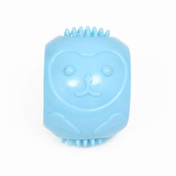 Игрушка для собак Ёж, TPR, массажная, 6,5 см, голубая - Пижон фото 2
