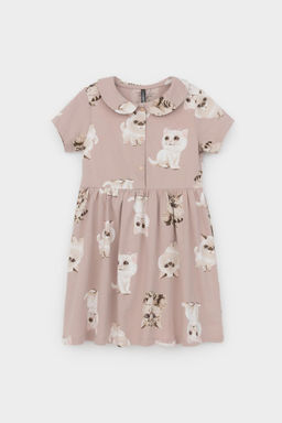 КР 5824/кофейный,милые кошечки к511 платье для дев - Crockid фото 2