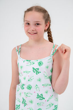 Ночная сорочка детская из кулирки Оливия кактус - Амадэль фото 5