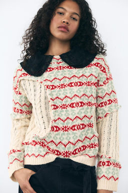 CABLE-KNIT JACQUARD SWEATER - Zara фото 2