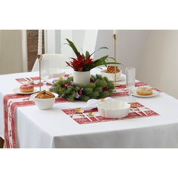 Дорожка на стол Доляна Новый год, 180?30 см, красная