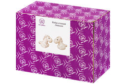 Набор для специй 2 предмета 8,5х5х7,5 см Лошадки белая с золотом, фарфор - Elan gallery фото 6