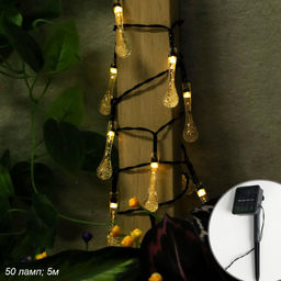 Гирлянда с питанием от солнечных элементов Капелька росы / FN-835 /уп 50/ 5 метров 50 ламп 6 режимов 690357 Гирлянда с питанием от солнечных элементов Капелька росы / FN-835 /уп 50/ 5 метров 50 ламп 6 режимов 690357