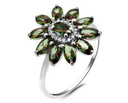 Кольцо из серебра мистик кварц, Диковина2