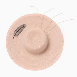 Шляпа женская MINAKU, цвет розовый, размер 58, принт перо