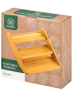Подставка бамбуковая 3-х ярусная 29,5*29*13,5 см, бамбук - Elan gallery фото 7