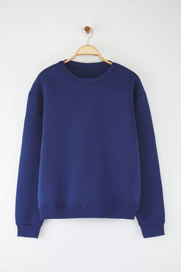 TRENDYOL MAN Siyah Oversize/Genis Kesim Pamuklu Basic Ici Polarl? Kal?n Sweatshirt TMNAW25SW00011 - Trendyolmilla фото 6