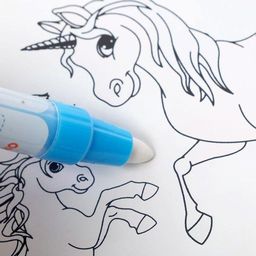 Книжка для рисования водой «Единороги», с маркером