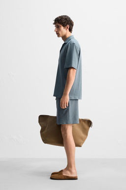 TEXTURED RELAXED FIT BERMUDA SHORTS - Zara фото 4