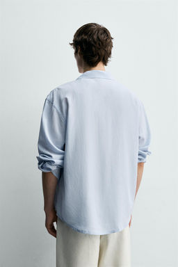 CAMISA FLUIDA RELAXED FIT / Celeste - Zara фото 3