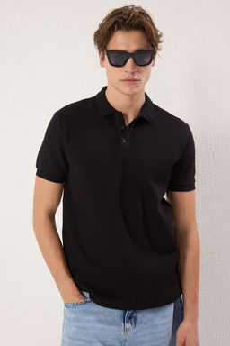TRENDYOL MAN Siyah Regular/Normal Kesim Kal?n Dokulu TMNSS25PO00002 - Trendyolmilla фото 3