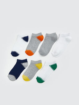 Renk Bloklu Erkek ?ocuk Patik ?orap 7li