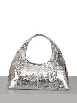 LACCOMA сумка НИ889-серебристый натуральная кожа хлопок