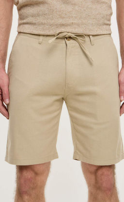 Шорты лен F511-0960-1Rus d.beige