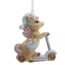 Фигурка декоративная подвесная "Лошадка на самокате", L7 W3 H9 см