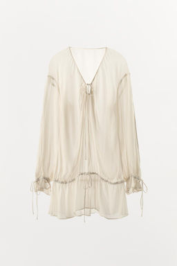 SEMI-SHEER FLOWING TOP - Zara фото 5