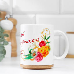 Кружка сублимация 8 марта мама с праздником, c нанесением - Дарим Красиво фото 3
