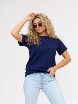 Футболка Хлопок 95%, лайкра 5% Классика аква - Ивассорти фото 90