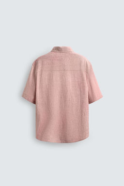 CAMISA RELAXED FIT EFECTO LAVADO / Rosa pastel - Zara фото 9