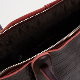 Сумка-тоут на молнии, цвет бордовый - Simaland фото 3