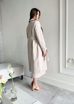 Плащ AURA 7025-176-Р бежевый  фото 6