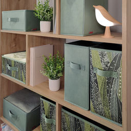 VAL GR-BOX-2S2N Короба стеллажные, без крышки, 15*31*31 см, набор 4 шт., GREEN, шт