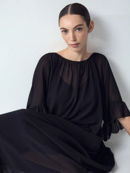 EMKA // Платье миди из шифона  фото 7