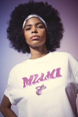 DeFactoFit Футболка с короткими рукавами и круглым вырезом NBA Miami Heat  фото 4