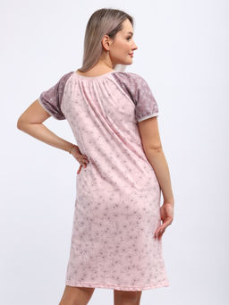 М296 сорочка Карина(цветы на розовом)