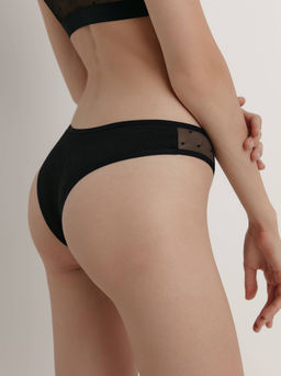 CONTE MESH&DOTS COTTON LBR 1871 black - Conte elegant фото 2