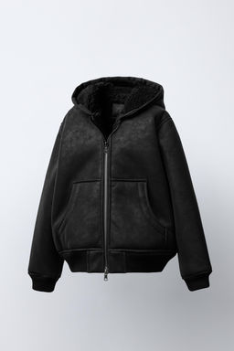 DOUBLE-FACED HOODED JACKET - Zara фото 2