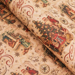 Цена за 10 шт. Бумага упаковочная крафт бурый Ретро, 50 х 70 см - UPAK LAND фото 2