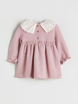 Bebe Yaka K?z Bebek Elbise ve K?lotlu ?orap