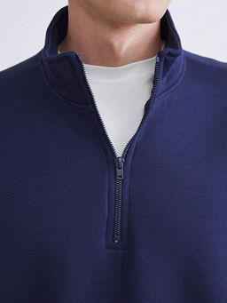 Fermuarl? Dik Yaka Uzun Kollu Erkek Sweatshirt