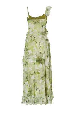 Limited Edition Cok Renkli Can Form Havuz Yaka Ince Ask?l? Kolsuz Tul Orme Elbise TWOSS26EL00411 - Trendyolmilla фото 2