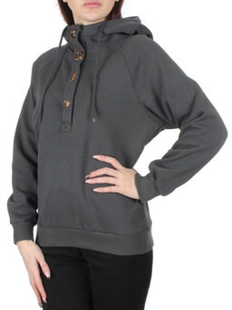 NO26 DARK GRAY Худи женское (90% хлопок, 10% полиэстер)