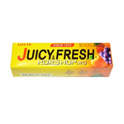 Жевательная резинка Juicy Fresh Lotte, Южная Корея, 26 г