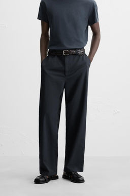 REGULAR FIT TEXTURED TROUSERS - Zara фото 2