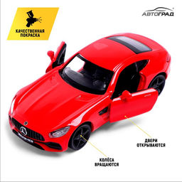 Машина металлическая MERCEDES-AMG GT S, 1:32, открываются двери, инерция, цвет красный - Автоград фото 3