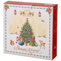 НАБОР ТАРЕЛОК ЗАКУСОЧНЫХ LEFARD ЕЛКА 4 ШТ. 20,5 СМ КРАСНЫЙ (КОР=6НАБ.)  фото 2