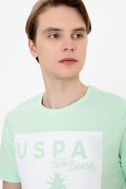 U. S. Polo Assn Мужская мятная футболка с круглым вырезом - U.s. polo assn фото 2