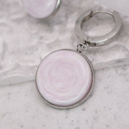 Серьги из муранского стекла PINK CLOUD LS3521 - Vloes фото 3