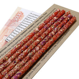 Свеча воск Травы ОТКРЫТИЕ ДЕНЕЖНОГО ПОТОКА Амарант, Пион, Мята уп 5шт 16см