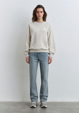 Mavi Patch Logo Bisiklet Yaka Bej Sweatshirt  фото 2