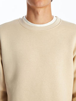 Bisiklet Yaka Uzun Kollu Erkek Sweatshirt