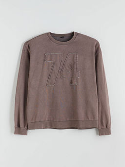 Bisiklet Yaka Erkek ?ocuk Sweatshirt