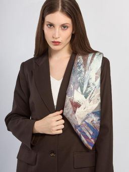 Платок жен. шелк 90х90 E04-8379-19 - Eleganzza фото 3