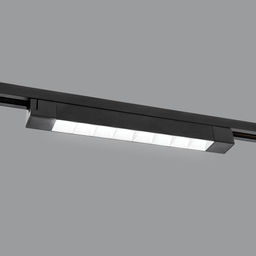 ULB-Q282 20W/4000K BLACK Светильник-прожектор светодиодный трековый. Линейный. 1600 Лм. Белый свет (4000К). Корпус черный. ТМ Volpe