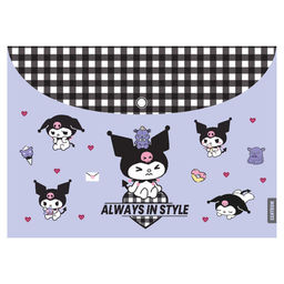 Папка-конверт на кнопке А4 "Куроми-2", 160 мкм, пластик