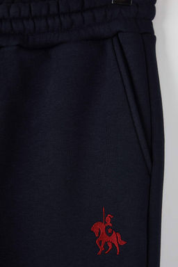 Lacivert Nak?sl? Regular/Normal Kesim Pacas? Lastikli Ici Polar Esofman Alt? TMNAW22EA0346